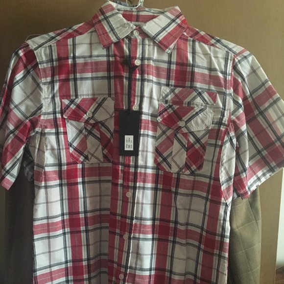 NWT Haight & Ashbury Mens Short Sleeve Button Shirt Size Small - Picture 1 of 4